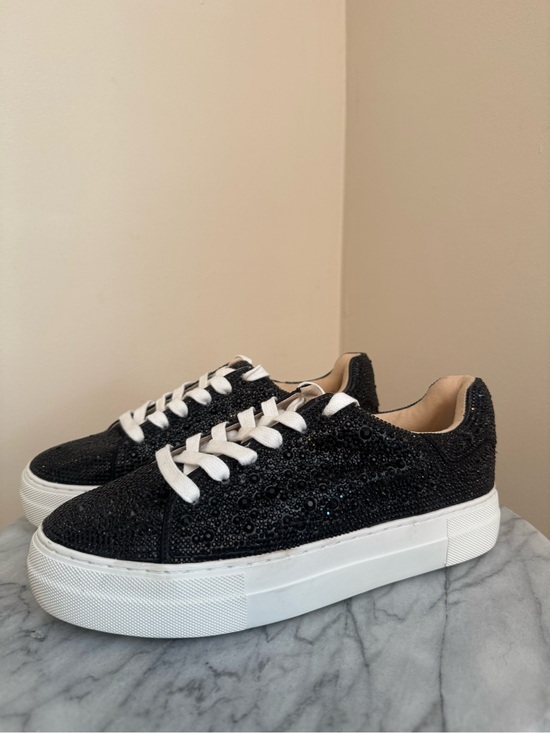 Betsey Johnson Shoes - Betsey Johnson Sidny Sneakers Women’s Size 8.5 Black Rhinestone Platform Shoes